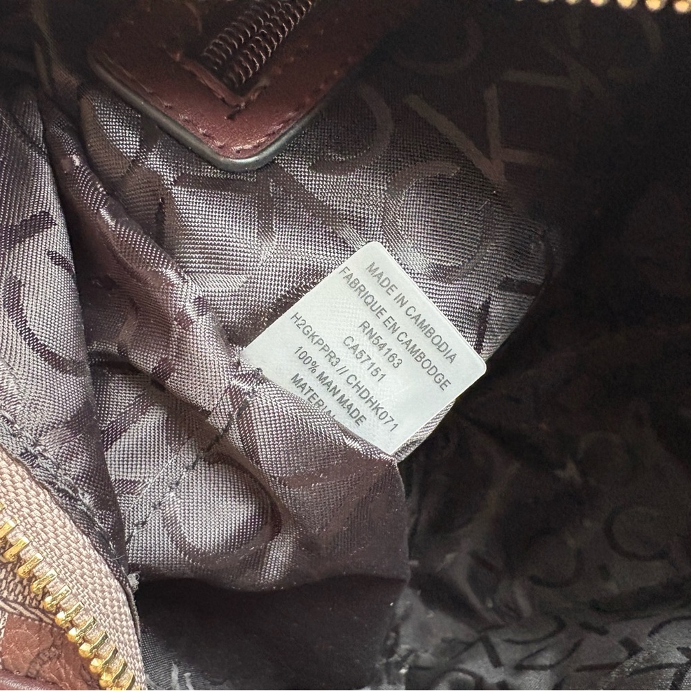 Calvin Klein Brown Logo Patchwork Backpack - image 5